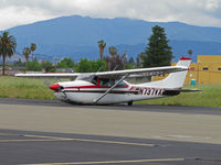 N737VX @ KRHV - 1979 Cessna TR182 after belly landing - by Steve Nation