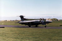 XX894 @ EGQS - Buccaneer S.2B of 12 Squadron taxying to the active runway at RAF Lossiemouth in May 1990. - by Peter Nicholson