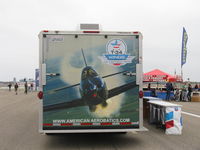 N134JC @ NTD - Julie Clark's aerobatic T-34 MENTOR (Beech A45) Support Trailer-Sponsor-CHEVRON. At NTD Airshow 2010 - by Doug Robertson