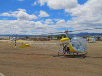 N6315D @ KKIC - Wilbur-Ellis 1967 Bell 47G-5 off of 1200 hour maintenance minus titles, tank and spray gear - by Steve Nation