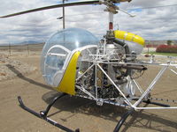 N7885S @ KKIC - Wilbur-Ellis 1967 Bell 47G-5 off of 1200 hour maintenance minus titles, tank and spray gear (close-up of engine) - by Steve Nation