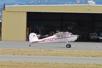 N72425 @ KKIC - 1946 Cessna 140 with Alaska map on tail but now a full-time resident at King City, CA - by Steve Nation