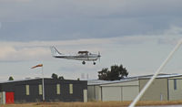 N72425 @ KPRB - 1969 Cessna 172K picking up tow banner @ KPRB - by Steve Nation