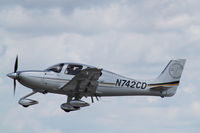 N742CD @ KOSH - SR22T - by Mark Pasqualino