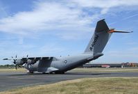 EC-402 @ EGLF - Airbus A400M second prototype being readied for the flying display at Farnborough International 2010 - by Ingo Warnecke