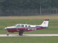 N776YD @ KSBM - Bonanza on landing at KSBM