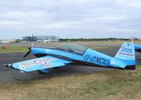 G-ZXCL @ EGLF - Extra EA-300L of the Selex Galileo 'Blades' flying for the RAFA at Farnborough International 2010 - by Ingo Warnecke