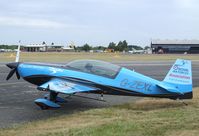 G-ZEXL @ EGLF - Extra EA-300L of the Selex Galileo 'Blades' flying for the RAFA at Farnborough International 2010