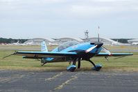 G-OFFO @ EGLF - Extra EA-300L of the Selex Galileo 'Blades' flying for the RAFA at Farnborough International 2010