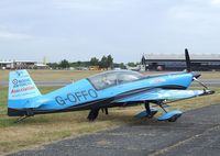 G-OFFO @ EGLF - Extra EA-300L of the Selex Galileo 'Blades' flying for the RAFA at Farnborough International 2010