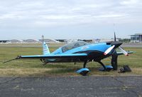 G-ZXEL @ EGLF - Extra EA-300L of the Selex Galileo 'Blades' flying for the RAFA at Farnborough International 2010