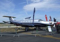 HB-FVH @ EGLF - Pilatus PC-12 at Farnborough International 2010 - by Ingo Warnecke