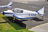 G-EGUR @ EGCB - ex German registered 1961 Societe Aeronautique Normande JODEL D140B, c/n: 52 at Manchester Barton - by Terry Fletcher