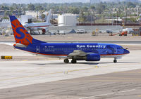 N711SY @ KPHX - Sun Country  B-737 taxiing to the active rwy 26 for departure from PHX. - by T.P. McManus