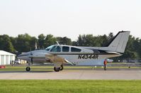 N4344R @ KOSH - Beech E55 - by Mark Pasqualino