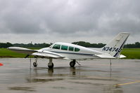 N3474Q @ IKV - On a rainy ramp - by Glenn E. Chatfield
