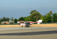 N74L @ KRHV - Locally-based 1977 Cessna 337G holding for take-off at KRHV - by Steve Nation