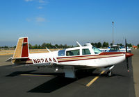 N824AA @ KRHV - 1984 Mooney M20K visiting from Nevada - by Steve Nation