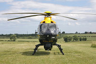 G-NEAU @ X5FB - Eurocopter EC-135T-2 (Northumbria Police Authority) at Fishburn Airfield in July 2010. - by Malcolm Clarke