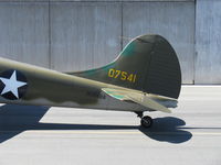 N9848A @ SZP - 1950 Cessna 190 as U. S. Army LC-126, Jacobs R-755-A2c 300 Hp upgrade, tail - by Doug Robertson