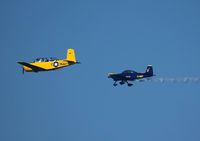 N12281 - Seen escorting the slowest Blue Angel over the Ocean Beach Pier, San Diego, California. - by Nathan Margo