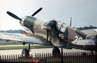 N1226N @ IAD - P-40N Warhawk ex RCAF 867 in AVG markings flown by the Confederate Air Force at Transpo 72 at Dulles International Airport. - by Peter Nicholson