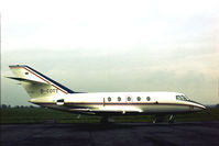 D-COTT @ CAX - Falcon 20E of Air Flight GmbH of Dusseldorf seen at Carlisle in April 1978. - by Peter Nicholson
