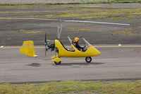 G-CFWD @ EGFH - Taxying to Runway 22 - by Roger Winser