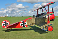 G-BVGZ @ EGBK - Bellamy Vh REPLICA FOKKER DR1, c/n: PFA 238-12654 wears Serial DR.1 152/17 at 2010 Sywell Airshow - by Terry Fletcher