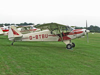 G-BTBU @ EGKH - 1974 Piper PA-18-150 on static display at Headcorn Military Vehicle and Vintage Aircraft Weekend