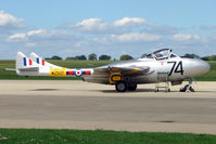 G-VTII @ EGBK - 1954 De Havilland DH115 VAMPIRE T11, c/n: 15127 at 2010 Sywell Airshow - by Terry Fletcher
