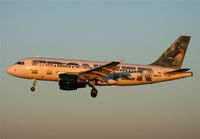 N902FR @ KSEA - KSEA Frontier 843 arriving on 34L from KDEN very nice Aix sponsa - by Nick Dean