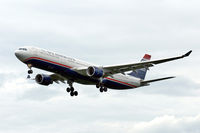 N274AY @ EDDF - US Airways Airbus A330-323X to approach on RWY25L in FRA/EDDF - by Janos Palvoelgyi