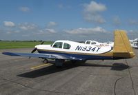 N1934Y @ KAXN - Mooney M20E on the line.