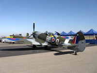 N1940K @ CMA - 2003 Deford Mk.IX JURCA M/J-100 full size wooden replica Supermarine SPITFIRE Mk.IX, Allison 1,400 Hp - by Doug Robertson