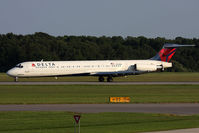 N908DL @ ORF - Delta Air Lines N908DL (FLT DAL1238) rolling out on RWY 5 after arrival from Hartsfield-Jackson Atlanta Int'l (KATL).