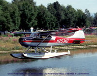 N2574D @ LHD - Landing at Lake Hood - by J.G. Handelman