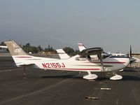 N2155J @ CCB - Parked by transient parking area - by Helicopterfriend