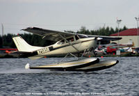 N2585R @ LHD - Take off at Lake Hood SPB AK.