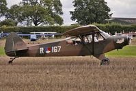 G-LION - 1954 Piper PIPER L21B (MODIFIED), c/n: 18-3857 Serialled R167 at Abbots Bromley Fly-In - by Terry Fletcher