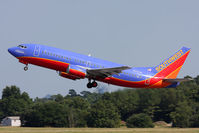 N300SW @ ORF - Southwest Airlines Spirit of Kitty Hawk N300SW (FLT SWA2180) departing RWY 5 en route to Jacksonville Int'l (KJAX).