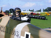 G-BUYU @ EGBK - rear gunner in this WW I replica - by Chris Hall