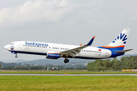 TC-SNP @ LOWL - SunExpress Boeing B737-8HC first landing in LOWL/LNZ