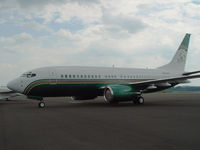 N737WH @ TRI - Miami Dolphins 737 parked at Tri-Cities Airport, Blountville, TN over Labor Day Weekend