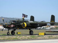 N30801 @ CMA - 1944 North American TB-25N MITCHELL 'EXECUTIVE SWEET', two Wright Cyclone R-2600s 1,700 Hp each, taxi to Rwy 26 - by Doug Robertson