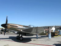 N749DP @ CMA - 1983 Vickers/Supermarine Mk.XIVe, Rolls-Royce Griffon 65 V-12 2,050 Hp, 5-blade prop, David Price, restored by CAF Southern California  Wing, Experimental class - by Doug Robertson