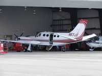 N67JE @ POC - Being moved around and re-positioned at Howard Aviation - by Helicopterfriend
