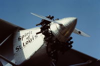N211 @ LFPB - Marked N-X-211. Ryan NYP replica on display at the entrance to Le Bourget Airport during the 1977 Paris Air Show. Commemorates the 50th anniversary of Charles Lindbergh's epic flight in May 1927. - by Roger Winser
