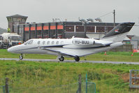 YU-BUU @ EGGW - 2008 Cessna 525A+ CJ2, c/n: 525A-0411 at Luton - by Terry Fletcher