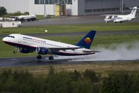 D-AHIM @ EDDR - departure with a lot of spume after a downpour - by Friedrich Becker